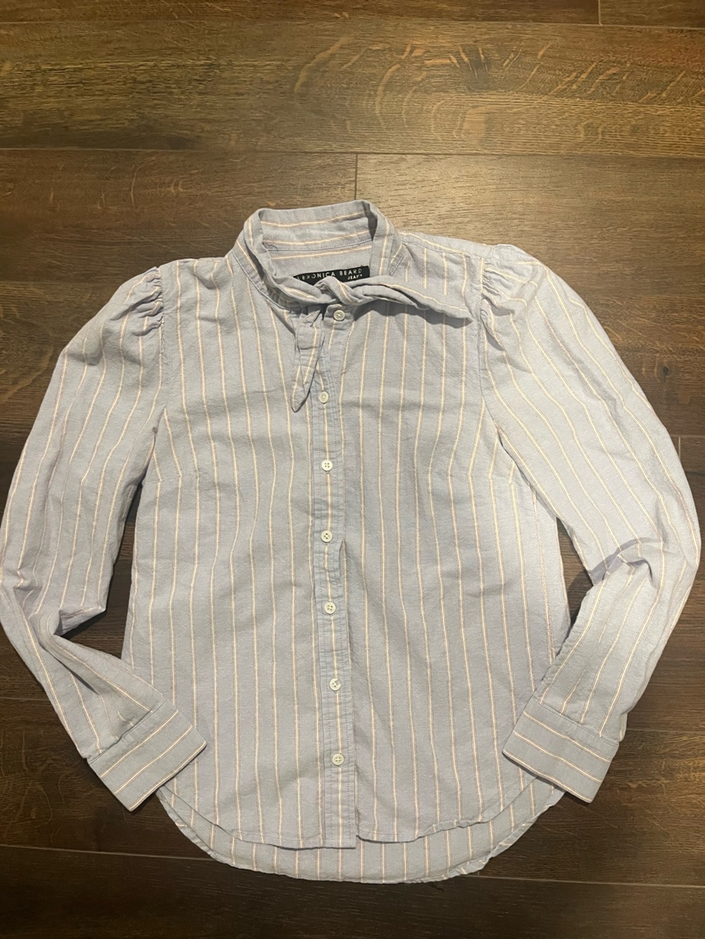 Veronica Beard Jeans Striped Button Down Shirt Size Small